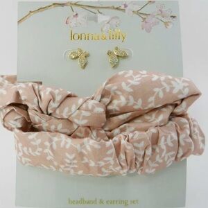 Lonna & Lilly Crystal Butterfly Earrings and Headband Set